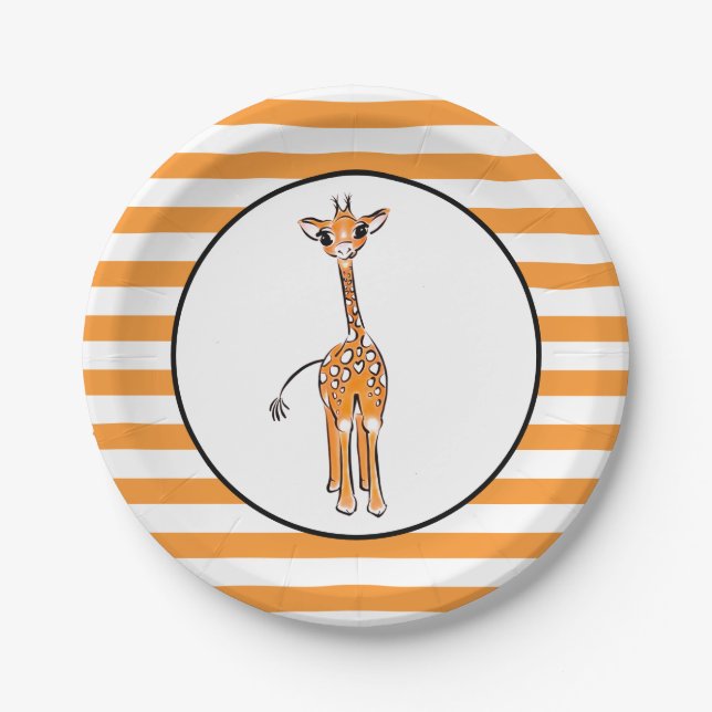 Giraffe Pappteller (Vorderseite)