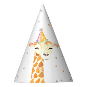 Giraffe Party Animal Safari Jungle Birthday Hat Partyhütchen