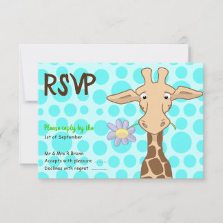 Giraffe Party RSVP-Karte RSVP Karte