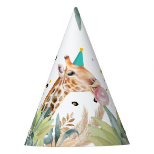 Giraffe Party Tiere Safari Wilde Tiere Geburtstag Partyhütchen