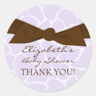 Giraffe Pattern Baby Shower Stickers