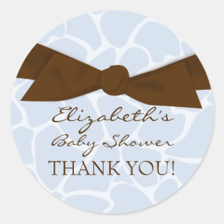 Giraffe Pattern Baby Shower Stickers