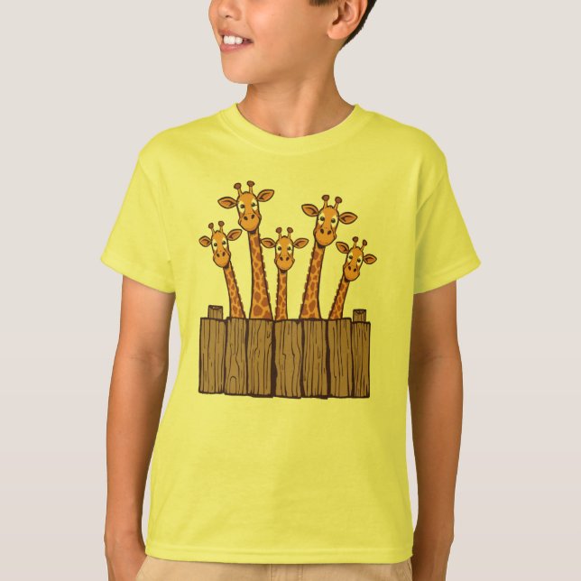 Giraffe Peek Squad – Fence Friends Tee (Vorderseite)