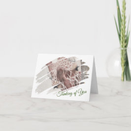 Giraffe Peeking - Denken Sie an Ihre Note Card Dankeskarte