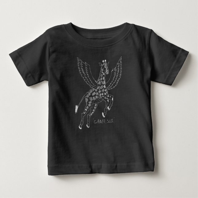 Giraffe + pegasus = Giraffsus Baby T-shirt (Vorderseite)