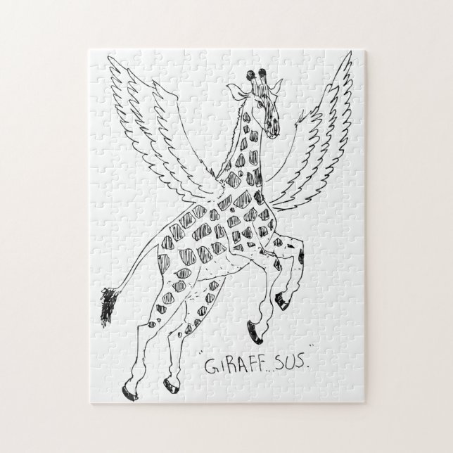 Giraffe + Pegasus = Giraffsus Puzzle (Vertikal)