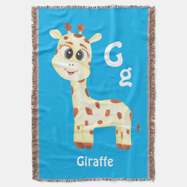 Giraffe personalisieren ABC: Buchstabe G - Ihren N Decke (Vorderseite Vertikal)