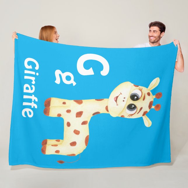 Giraffe personalisieren ABC: Buchstabe G - Ihren N Fleecedecke (Beispiel)