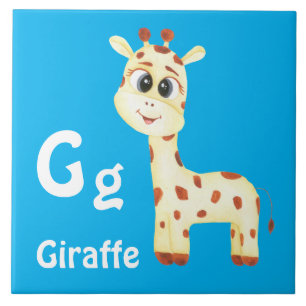 Giraffe personalisieren ABC: Buchstabe G - Ihren N Fliese