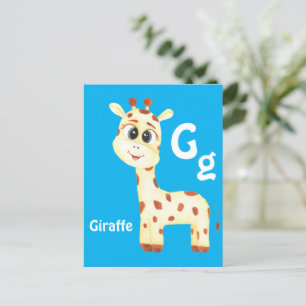 Giraffe personalisieren ABC: Buchstabe G - Ihren N Postkarte