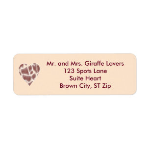 Giraffe Personalisierte Adressenmarken