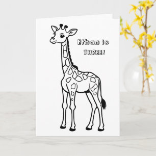 Giraffe Personalisierte Geburtstagskarte - MALEN S Karte