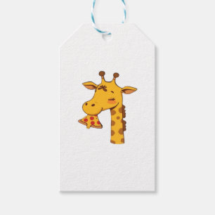 Giraffe Pizza Essen Hamburger süß herzlichen Glück Geschenkanhänger