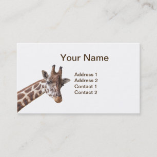Giraffe Portrait Business Cards Visitenkarte