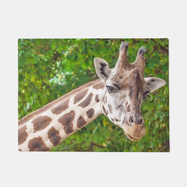 Giraffe Portrait-Foto Fußmatte (Vorderseite)