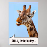 Giraffe Portrait, individualisierbares Textposter