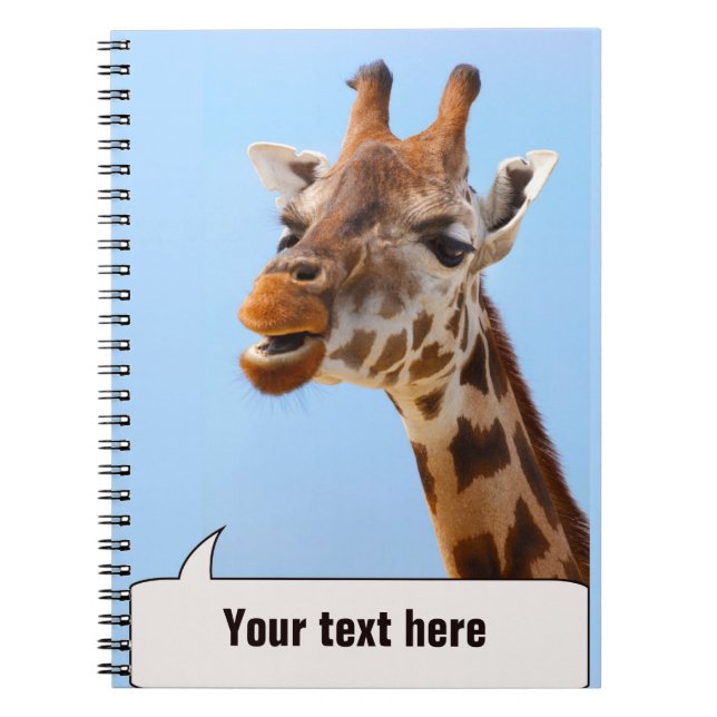Giraffe-Portrait-Notizbuch Notizblock (Vorderseite)