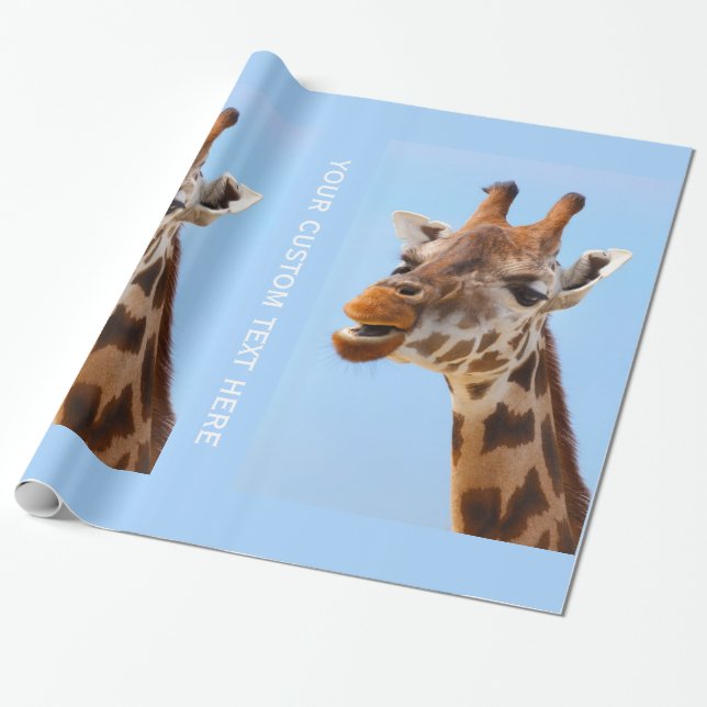 Giraffe Portrait-Papier Geschenkpapier (Ungerollt)