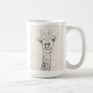 Giraffe Portrait Sketch Kaffeetasse