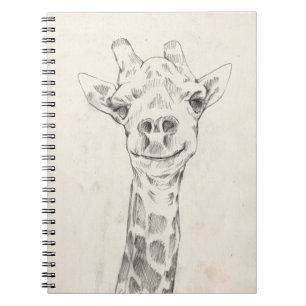 Giraffe Portrait Sketch Notizblock