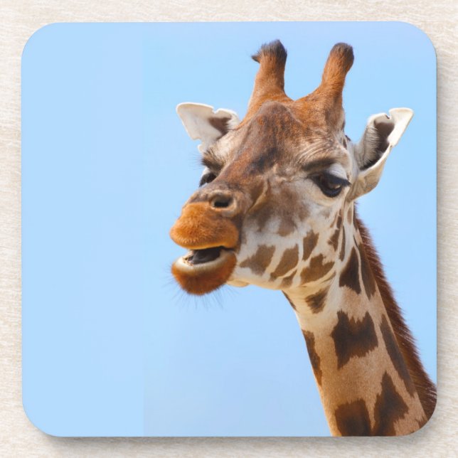 Giraffe Portrait-Untersetzer Untersetzer (Vorderseite)
