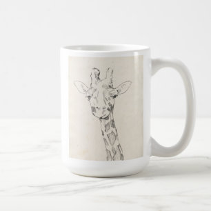 Giraffe Portrait   Zeichnung Kaffeetasse