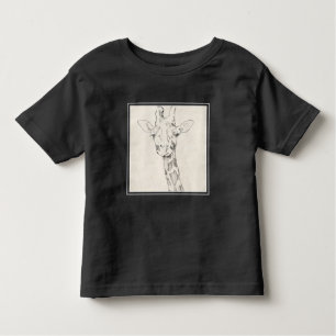 Giraffe Portrait   Zeichnung Kleinkind T-shirt