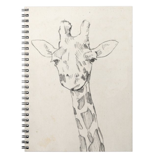 Giraffe Portrait | Zeichnung Notizblock (Vorderseite)