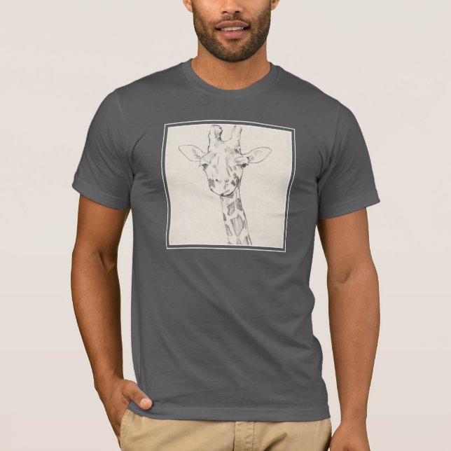 Giraffe Portrait | Zeichnung T-Shirt (Vorderseite)