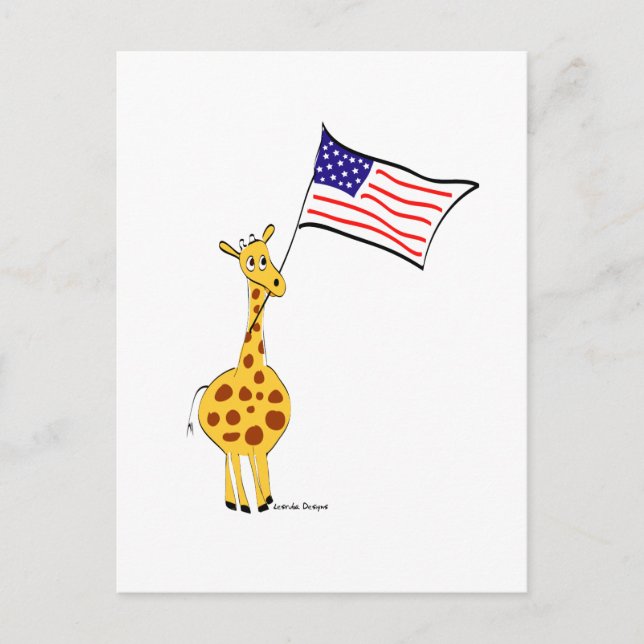 Giraffe Postkarte (Vorderseite)