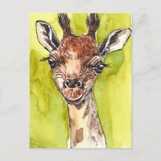 Giraffe Postkarte (Vorderseite)
