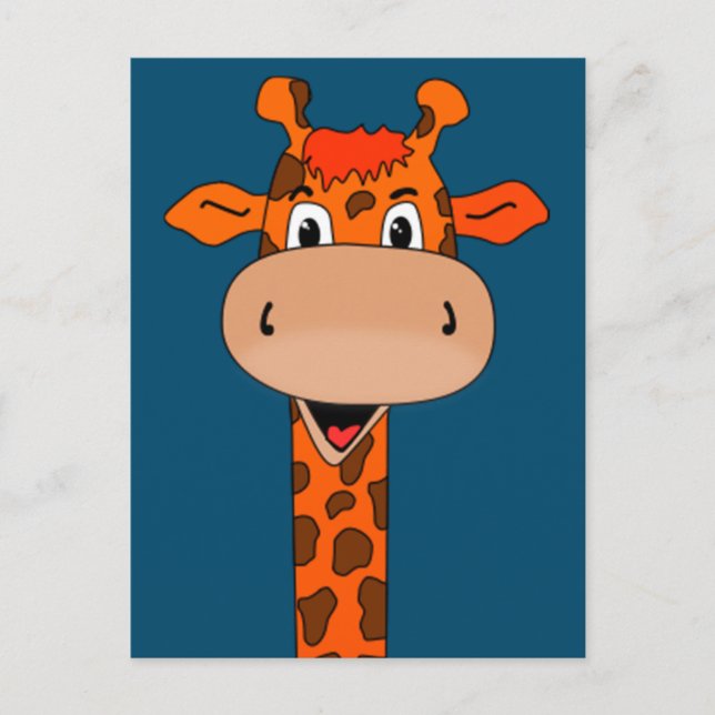 Giraffe Postkarte (Vorderseite)