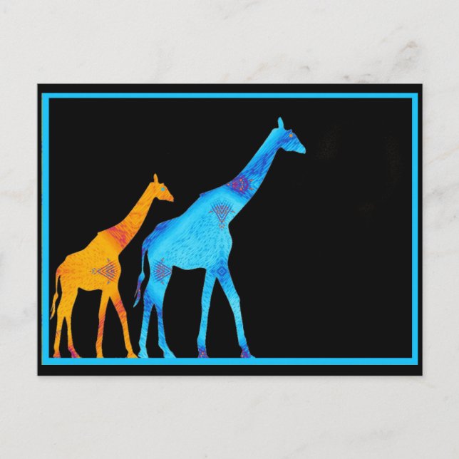 Giraffe Postkarte (Vorderseite)