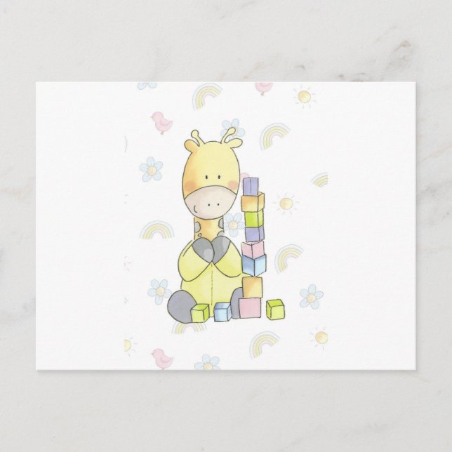 Giraffe Postkarte (Vorderseite)