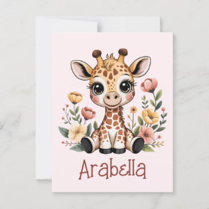 Giraffe Postkarte