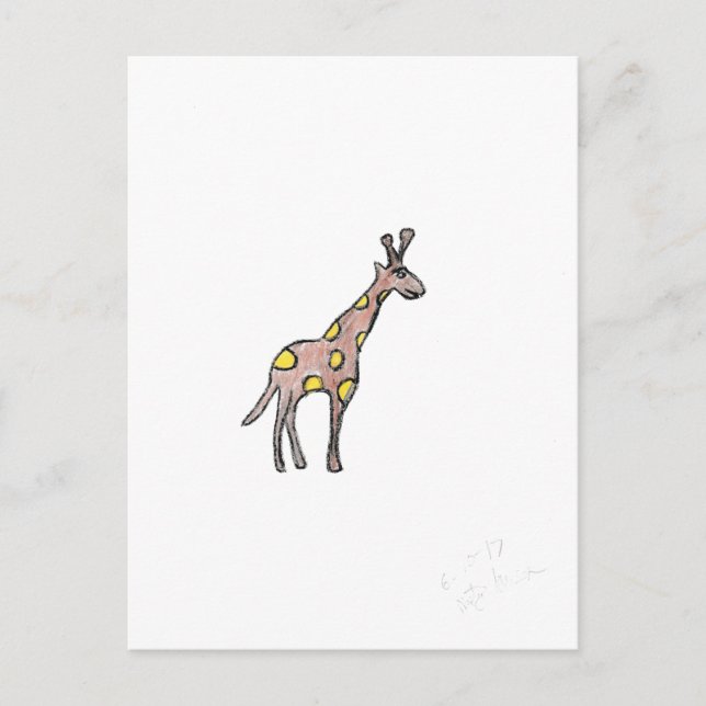Giraffe Postkarte (Vorderseite)