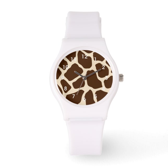 Giraffe Print Armbanduhr (Vorderseite)
