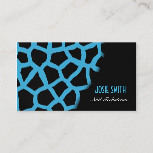 Giraffe Print Business Card Visitenkarte (Vorderseite)