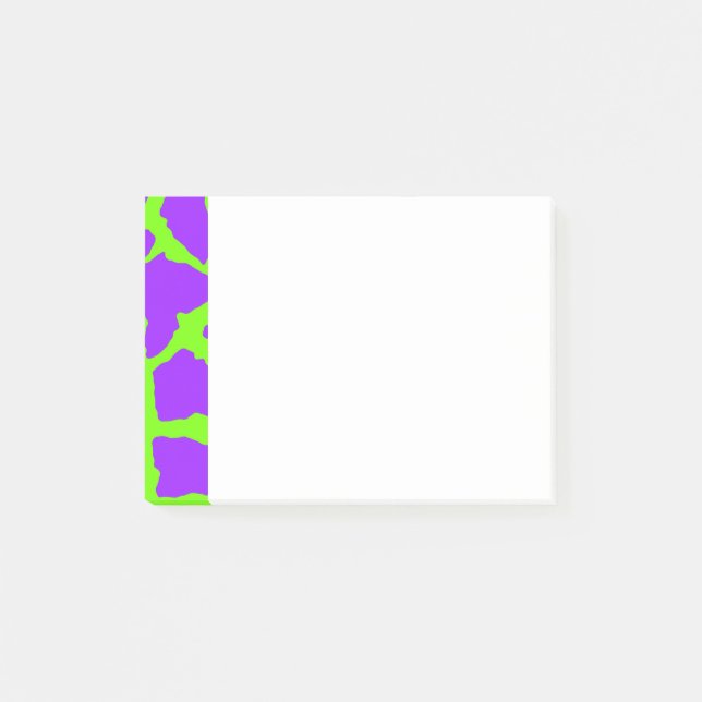 Giraffe Print Mint Amethyst Post-it Klebezettel (Vorderseite)