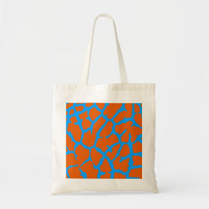 Giraffe Print Orange Cyan Tragetasche