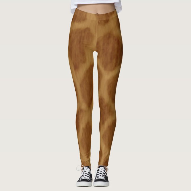 Giraffe Print Pattern Leggings (Vorderseite)