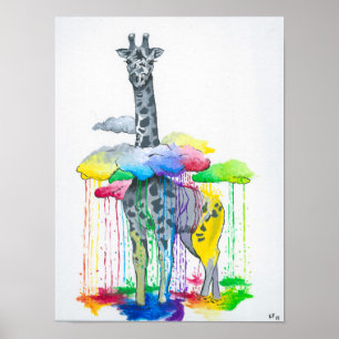 Giraffe Print Poster