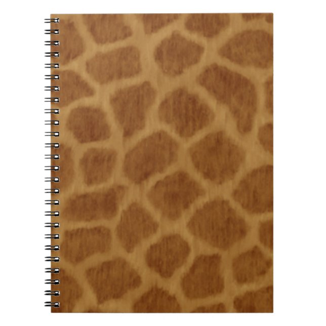 Giraffe Print Spiral Notebook Notizblock (Vorderseite)