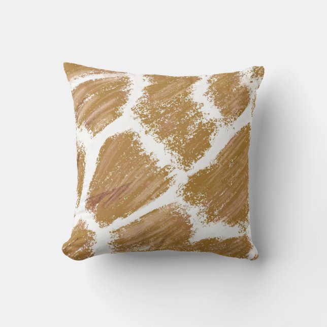Giraffe Print Throw Kissen (Vorderseite)