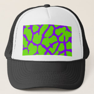 Giraffe Print Violet Green Truckerkappe