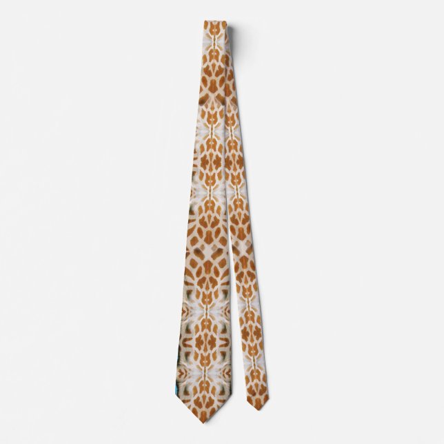 Giraffe Print Wild Animal Safari Party Neck Tie Krawatte (Vorderseite)