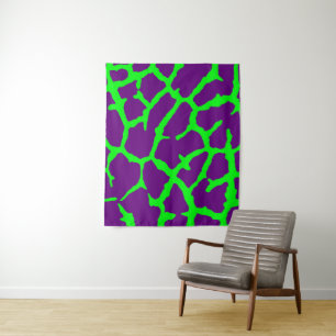 Giraffe Print Wine Limon Wandteppich