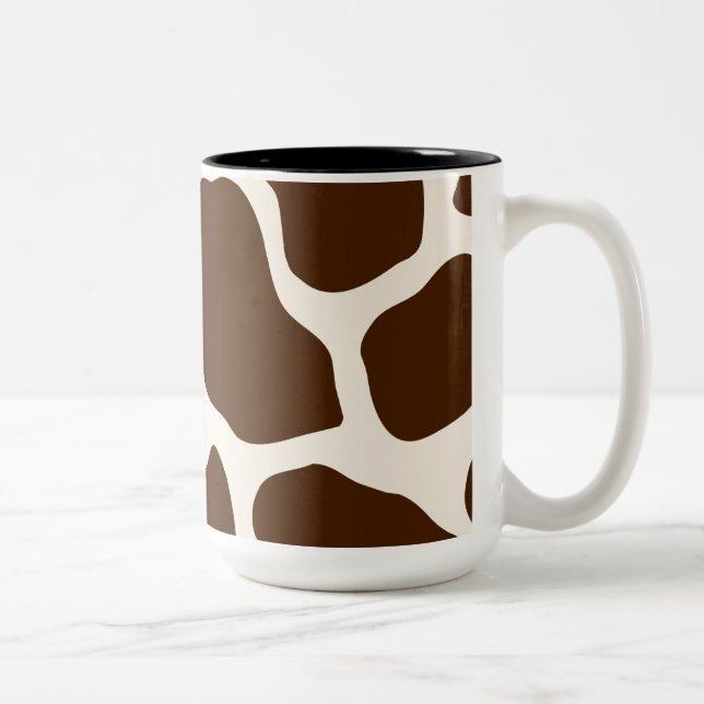 Giraffe Print Zweifarbige Tasse (Rechts)
