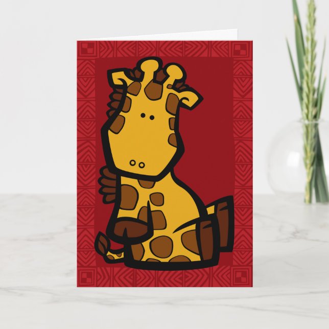 Giraffe Puzzle - Grußkarte für Wildtiere Karte (Vorderseite)