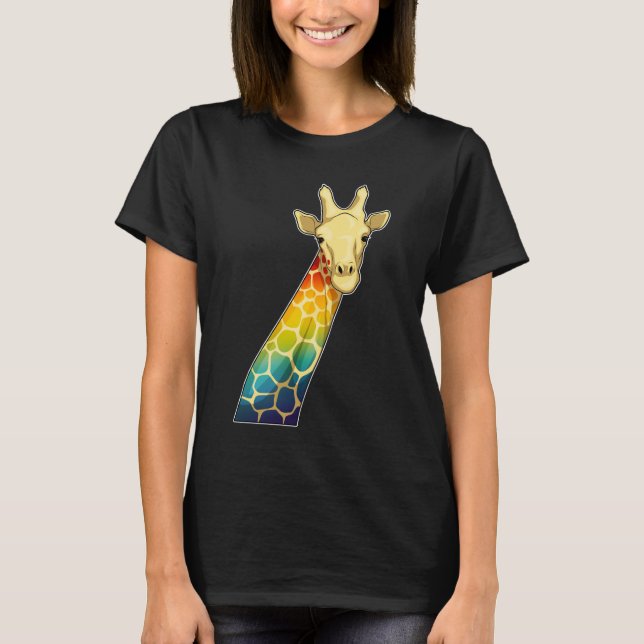 Giraffe Rainbow T-Shirt (Vorderseite)